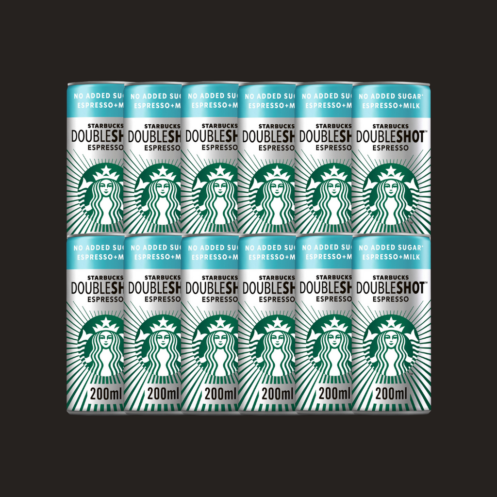 Starbucks DoubleShot Espresso No Added Sugar Iced Coffee Drink 200ml x 12
