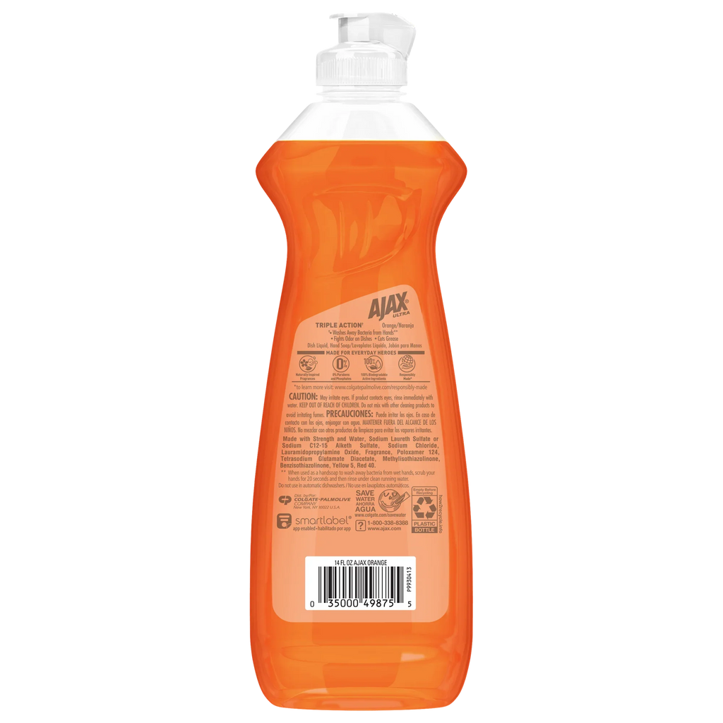 Ajax Ultra Dish Liquid, Orange Scent - 14 fl oz