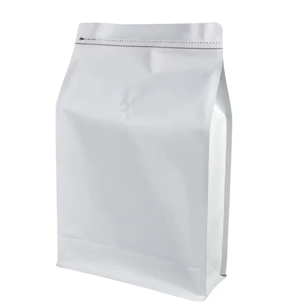 10pcs Resealable 5kg Ziplock Coffee Bean Powder  Aluminum Foil Packaging with Valve Pet Dry Food Flat Botton Storage Bag