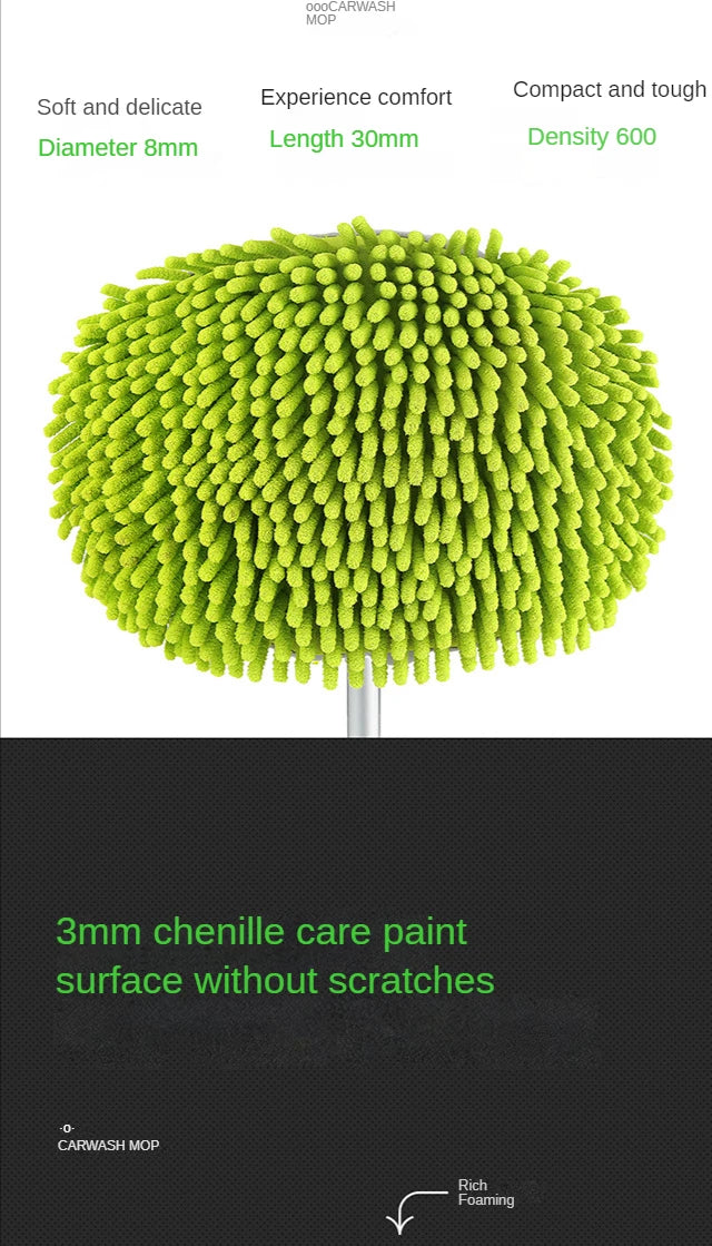 Car Cleaning Brush Detailing Adjustable Super absorbent Car Wash Brush Telescoping Long Handle Cleaning Mop Auto Accessories