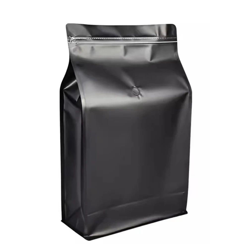 10pcs Resealable 5kg Ziplock Coffee Bean Powder  Aluminum Foil Packaging with Valve Pet Dry Food Flat Botton Storage Bag