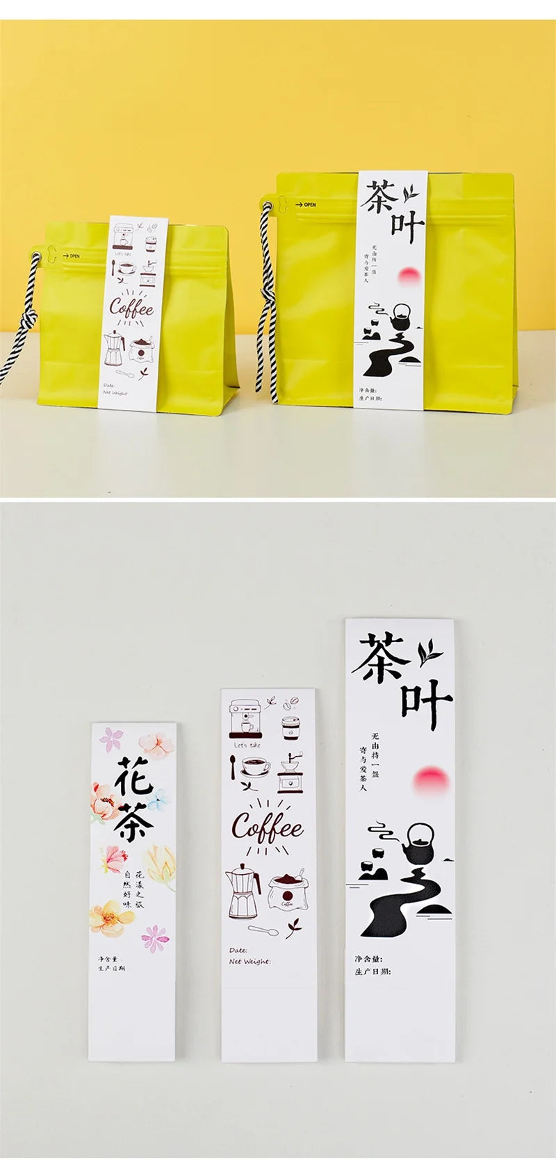 StoBag 50pcs Wholesale Coffee Beans Bag Packaging Aluminum Foil Heat Sealed for Tea Powder Food Storage Reusable Portable Pouch