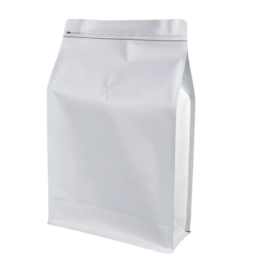 10pcs Resealable 5kg Ziplock Coffee Bean Powder  Aluminum Foil Packaging with Valve Pet Dry Food Flat Botton Storage Bag
