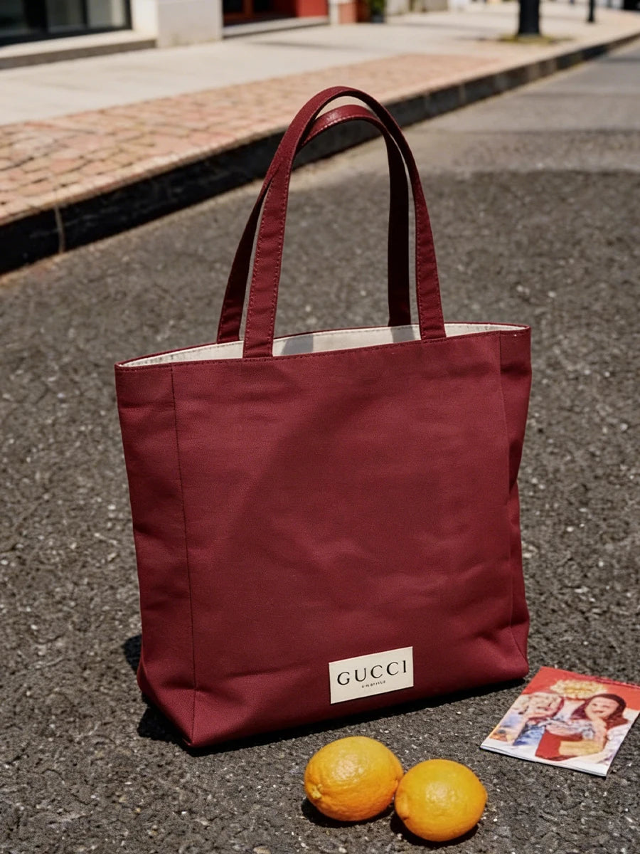 Gucci bag Women Red Canvas Tote Bag Large Capacity For Daily Shopping Work School Travel Perfect Gift For Girlfriend Friends