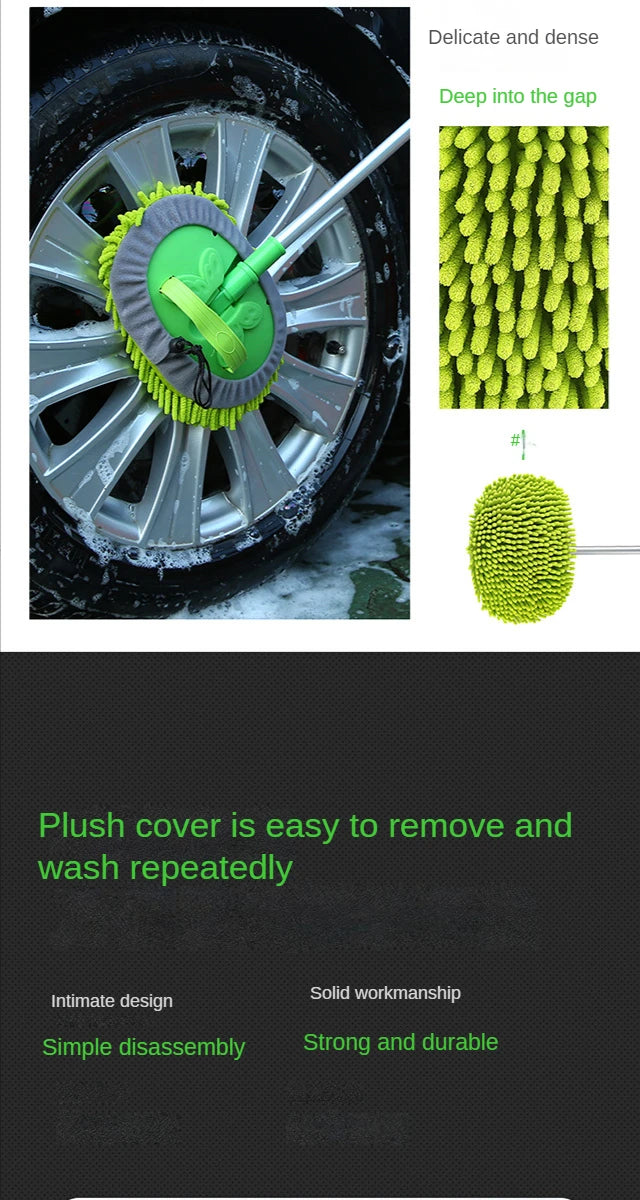 Car Cleaning Brush Detailing Adjustable Super absorbent Car Wash Brush Telescoping Long Handle Cleaning Mop Auto Accessories