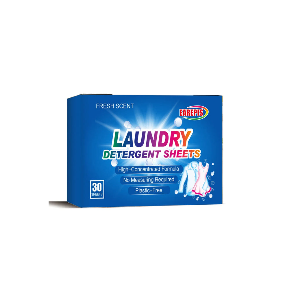30pc Powerful Laundry Detergent Sheets,Portable & High-Quality for Clothing Stain Removal & Cleaning Essentials Washing Machines