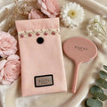 Gucci’s bag Pink Canvas Cosmetic Storage Bag Portable Travel Pouch With Logo Mirror Ideal Birthday Anniversary Gift For Women