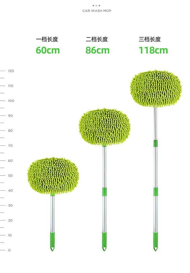 Car Cleaning Brush Detailing Adjustable Super absorbent Car Wash Brush Telescoping Long Handle Cleaning Mop Auto Accessories