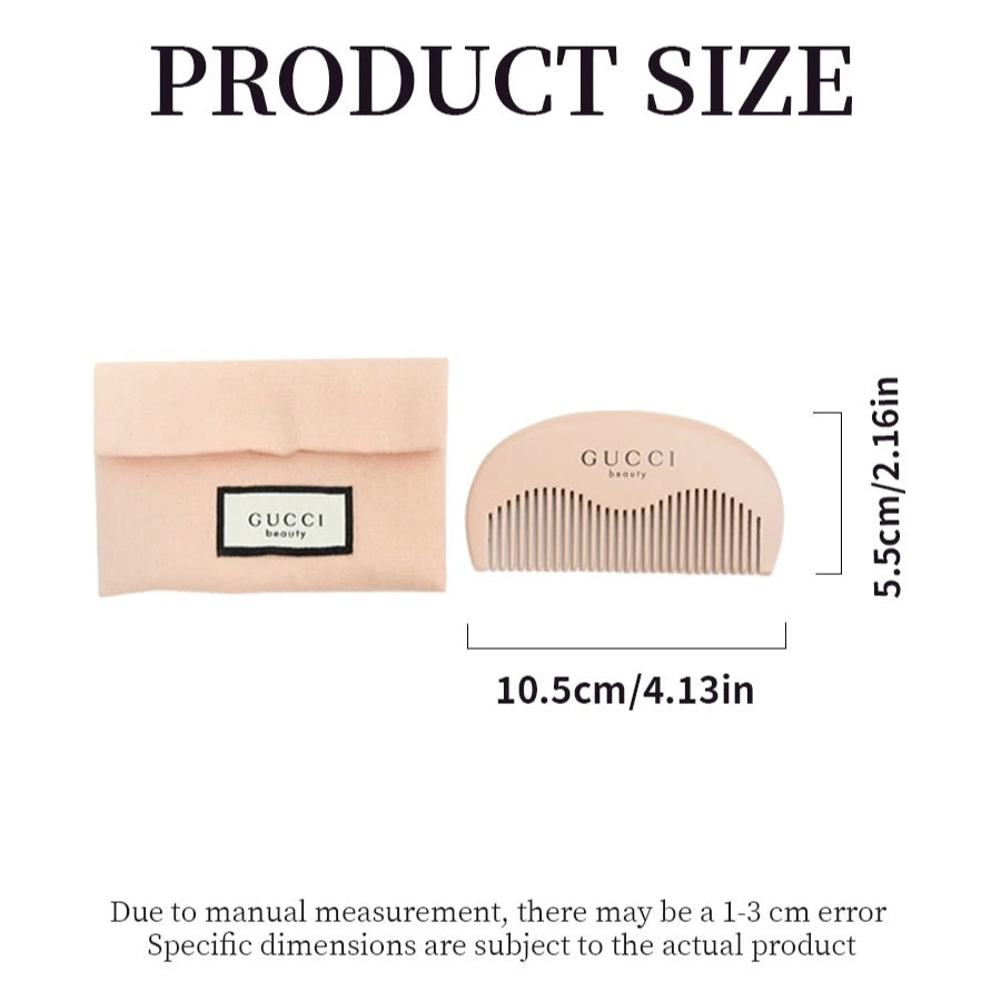 GUCCI Gucci’s bag Pink Anti Static Wide Tooth Comb Canvas Storage Bag Lightweight Travel Logo Comb Birthday Anniversary Gift
