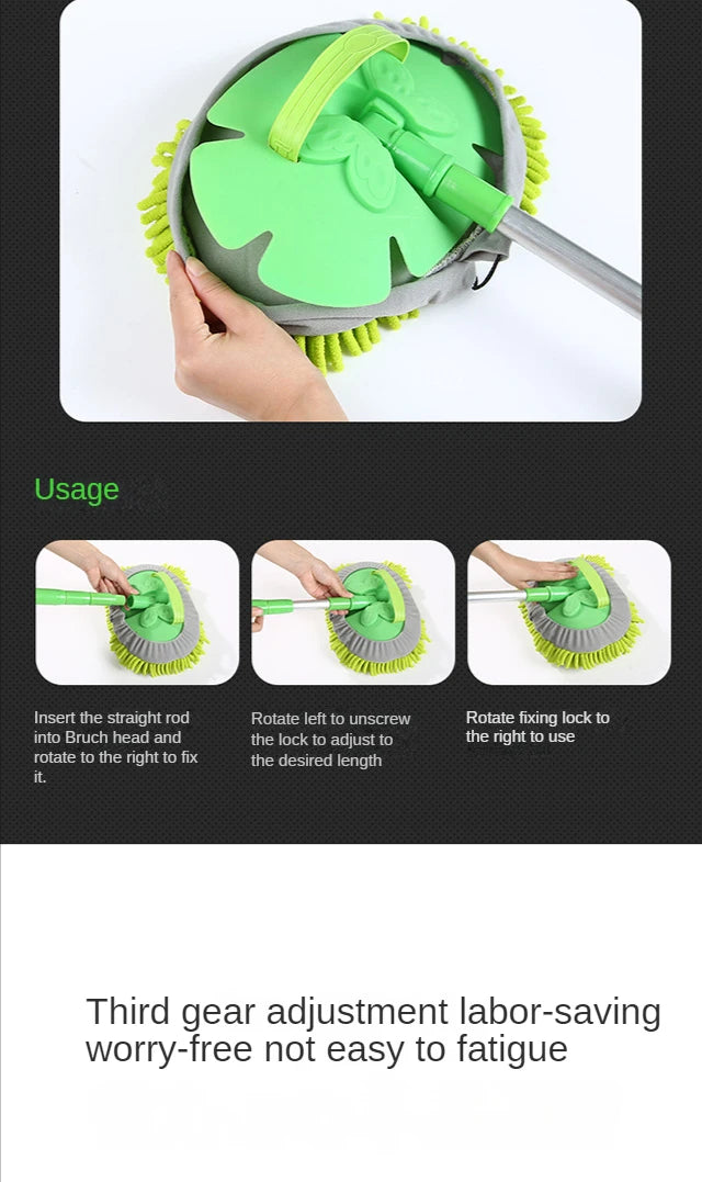 Car Cleaning Brush Detailing Adjustable Super absorbent Car Wash Brush Telescoping Long Handle Cleaning Mop Auto Accessories