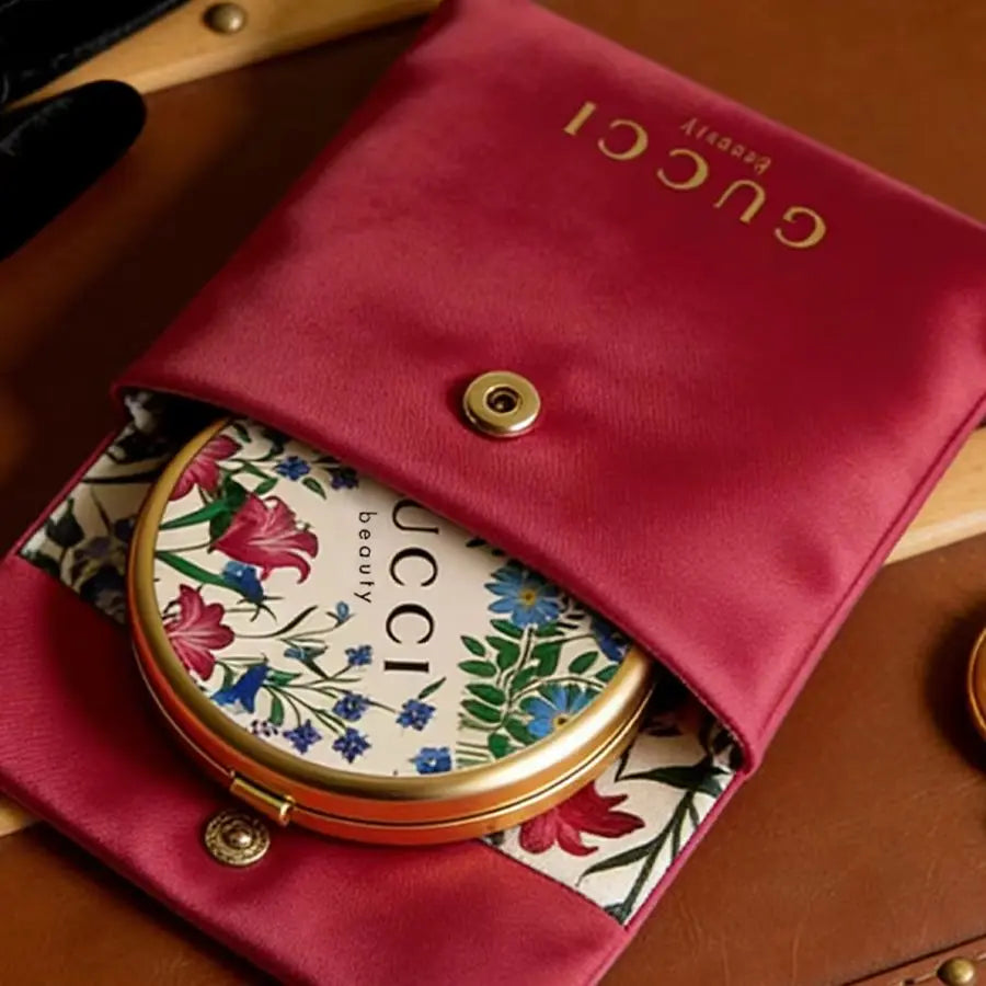 Gucci Gucci’s bag Classic Floral Pattern Portable Compact Hand Mirror For Makeup Touch Up Easy To Store In Bag Luxury Fashion Bi