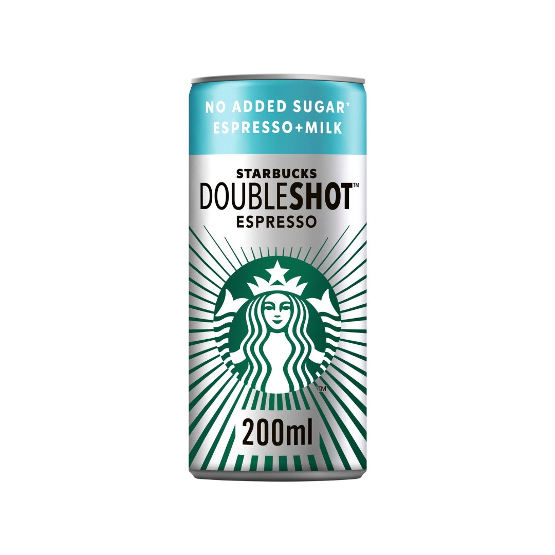 Starbucks DoubleShot Espresso No Added Sugar Iced Coffee Drink 200ml x 12